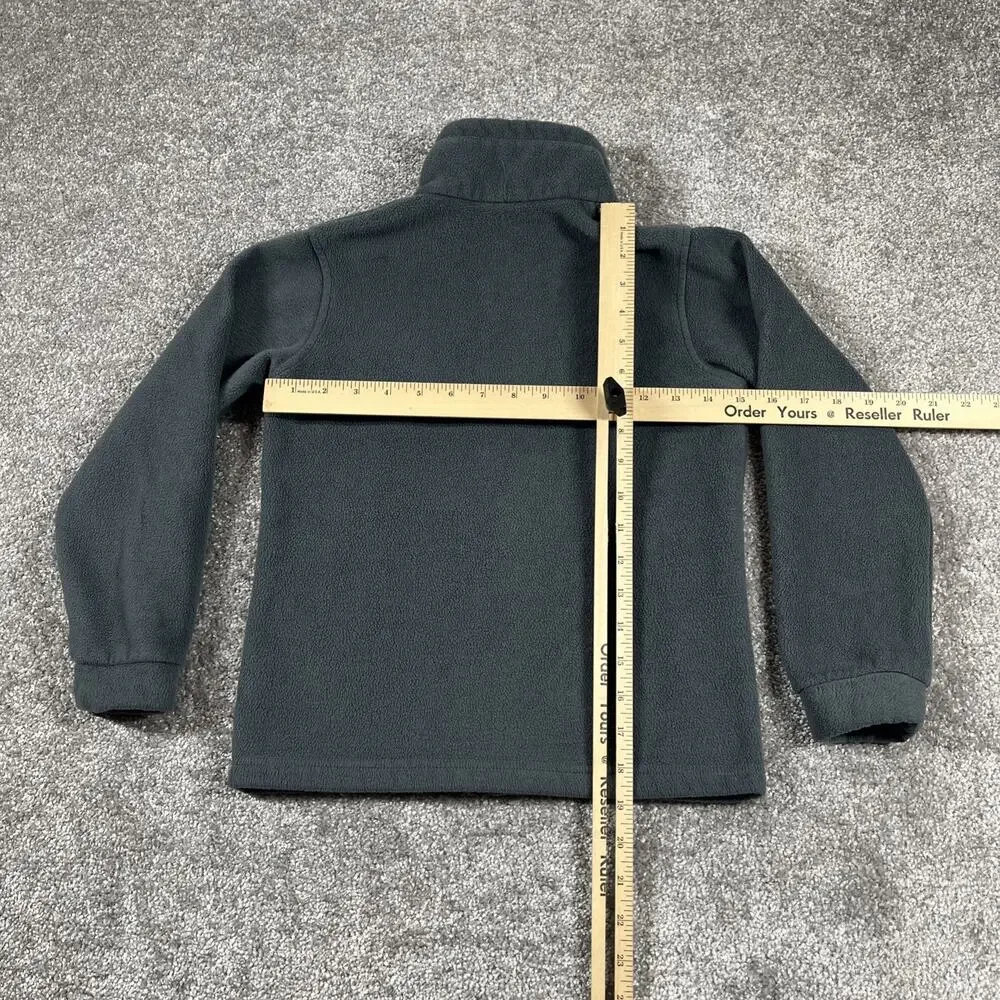 Columbia Fleece Jacket Boys Small Zip Up‎ Outdoors Gray *Broken Zipper Pull